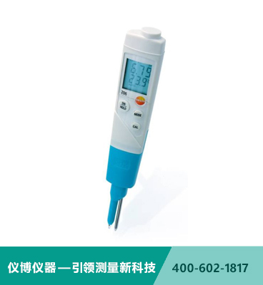 testo 206 pH2 - 酸堿度/溫度測量入門級套裝,適用于液體物質